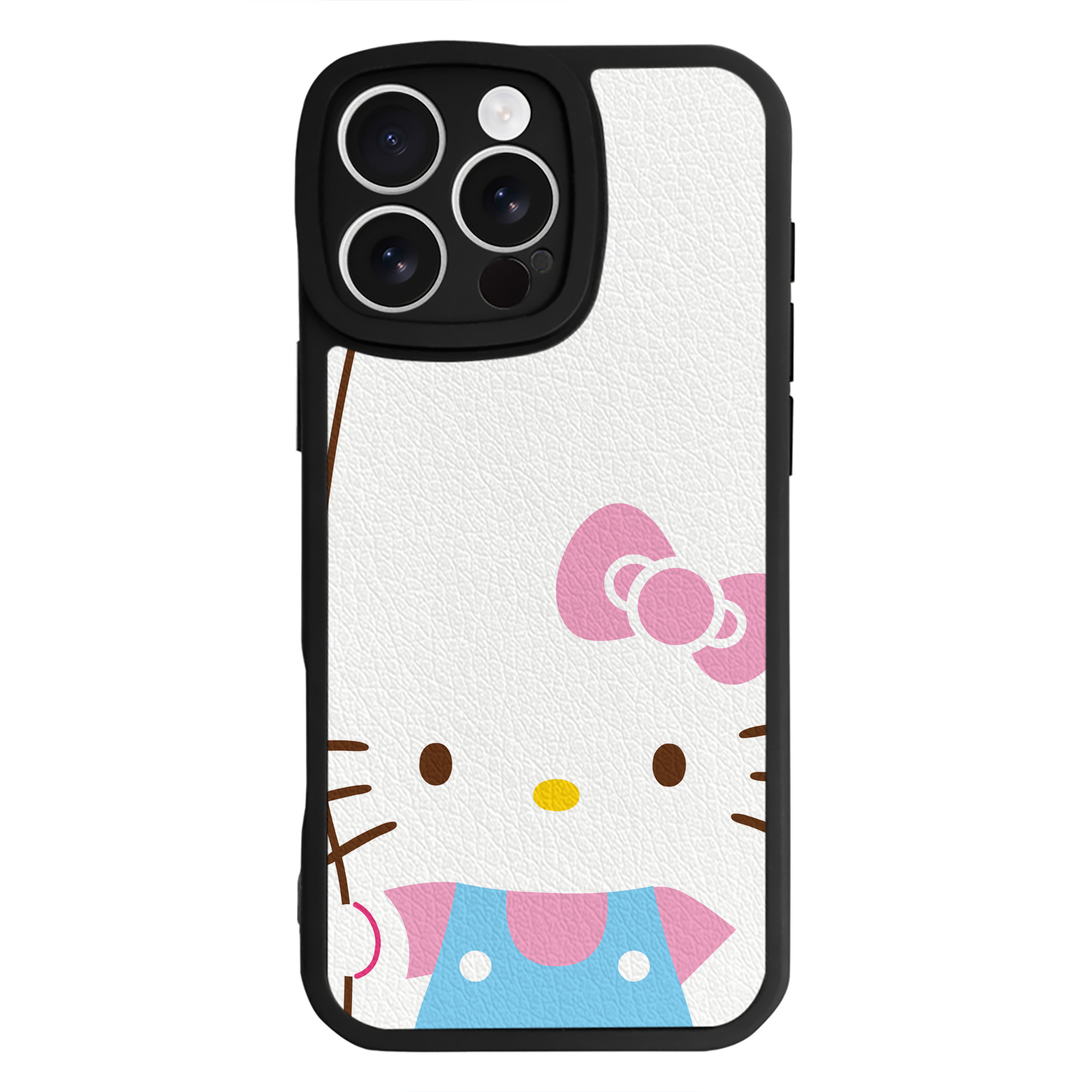 （画像用） Hello Kitty ハローキティ 【iPhone 16シリーズ対応】シリコンスマホケース（レザー調） 材質：シリコン